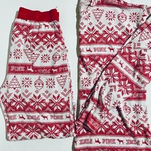PINK, Cozy Pijama Set, Pants XS, Long Sleeve Top S